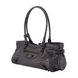 Le City East West Shoulder Bag - Balenciaga - Leather - Black