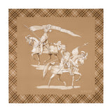 Horseman Silk Square - Burberry - Silk - Beige