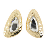 Hammered Earrings - SELF PORTRAIT - Metal - Gold