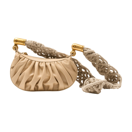 Ebene Mini Crossbody - Balmain - Leather - Beige