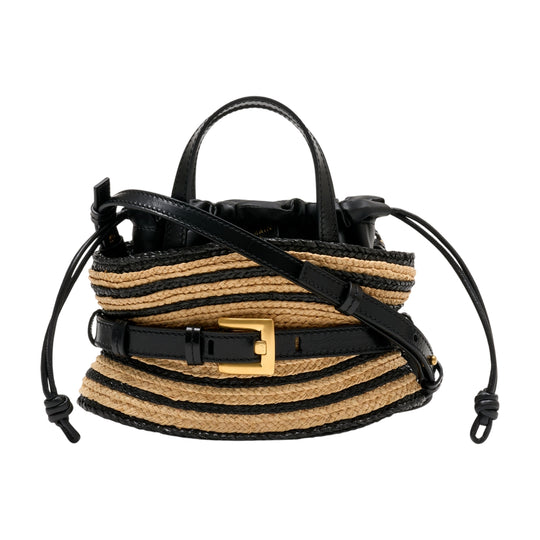 Shuffle Mini Bag - Balmain - Raffia - Beige