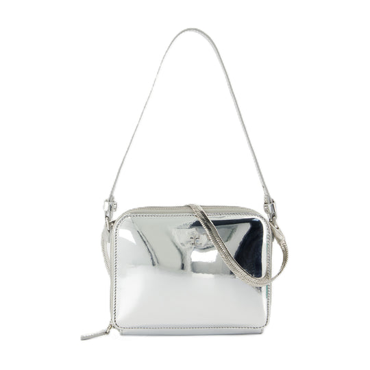 Cloud Chained Mirror Purse - Courreges - Leather - Silver