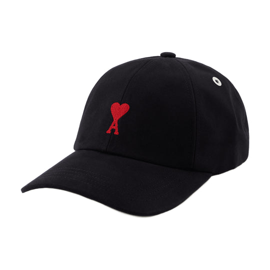 Red Adc Cap - AMI Paris - Cotton - Black