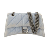 Hobo Crush S Bag - Balenciaga - Denim - Blue