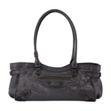 Le City East West Shoulder Bag - Balenciaga - Leather - Black