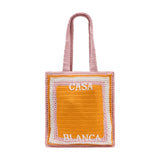 Stripe Crochet Shopper Bag - Casablanca - Cotton - Multicolor