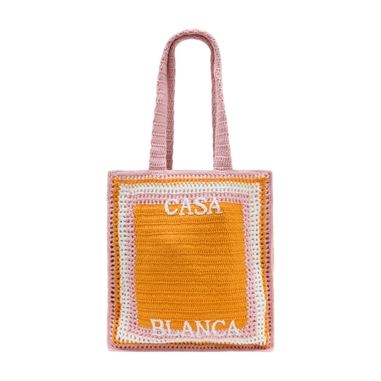 Stripe Crochet Shopper Bag - Casablanca - Cotton - Multicolor