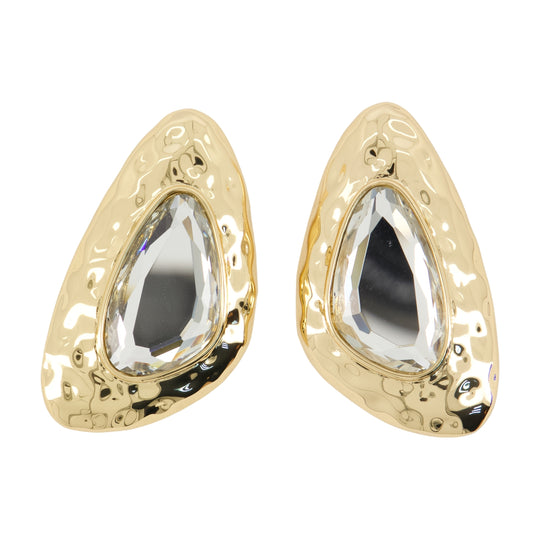 Hammered Earrings - SELF PORTRAIT - Metal - Gold
