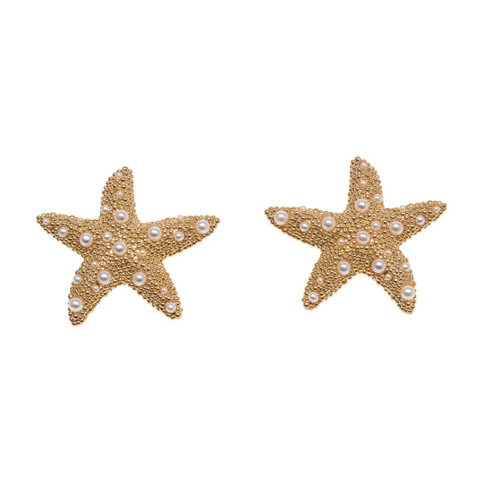 Sea Star Earrings - SELF PORTRAIT - Metal - Gold