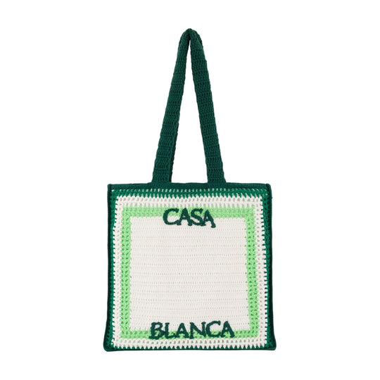 Crochet Shopper Bag - Casablanca - Cotton - Green