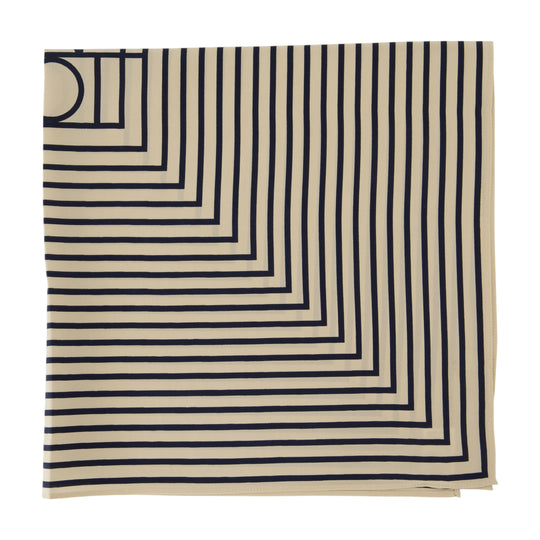 Signature Monogram Silk Scarf Scarf - TOTEME - Silk - Black
