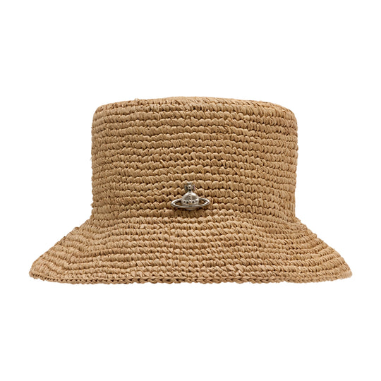 Raffia Bucket Hat - Vivienne Westwood - Raffia - Beige