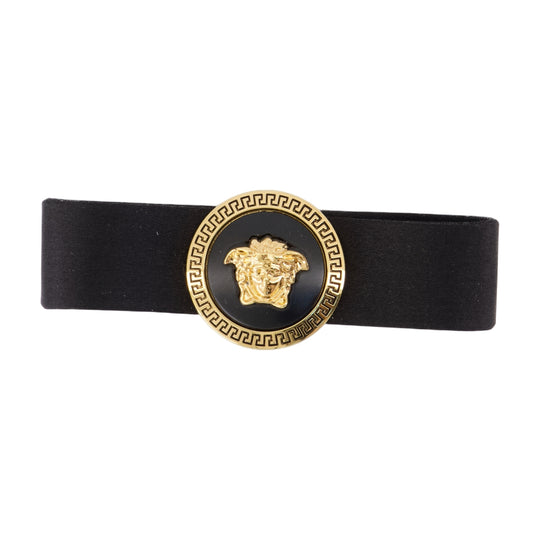 Medusa hair clips - Versace - Silk - Black/Gold